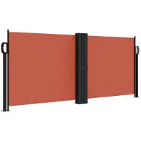 vidaXL Windscherm uittrekbaar 100x1000 cm terracottakleurig