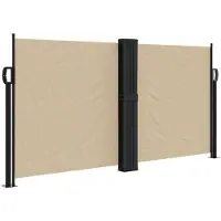 vidaXL Windscherm uittrekbaar 120x1000 cm beige
