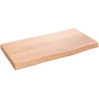 vidaXL Wandschap 40x20x2 cm behandeld massief eikenhout lichtbruin