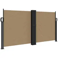 vidaXL Windscherm uittrekbaar 120x1000 cm taupe