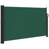 vidaXL Windscherm uittrekbaar 120x600 cm donkergroen