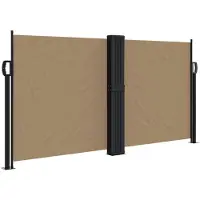 vidaXL Windscherm uittrekbaar 120x1200 cm taupe