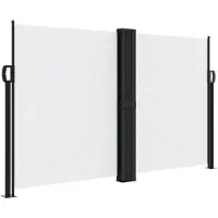 vidaXL Windscherm uittrekbaar 140x1200 cm wit
