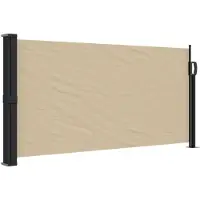 vidaXL Windscherm uittrekbaar 100x500 cm beige