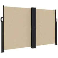 vidaXL Windscherm uittrekbaar 140x600 cm beige