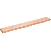 vidaXL Wandschap 80x10x2 cm behandeld massief eikenhout lichtbruin