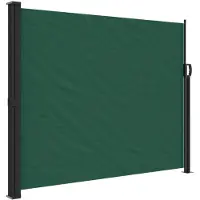 vidaXL Windscherm uittrekbaar 160x600 cm donkergroen