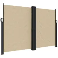 vidaXL Windscherm uittrekbaar 160x1200 cm beige