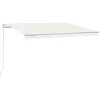vidaXL Luifel handmatig uittrekbaar 450x300 cm crèmekleurig