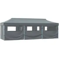 vidaXL Vouwtent pop-up met 8 zijwanden 870x291x315 cm antraciet