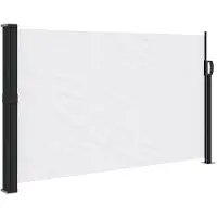 vidaXL Windscherm uittrekbaar 120x600 cm wit