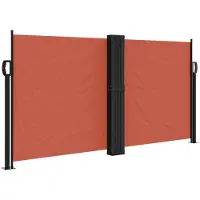 vidaXL Windscherm uittrekbaar 120x600 cm terracotta