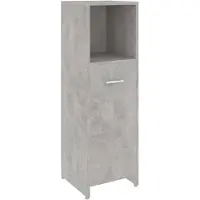 vidaXL Badkamerkast 30x30x95 cm bewerkt hout betongrijs
