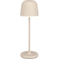 Eglo LED tafellamp Mannera met accu, zand Mannera, dimbaar, crème / amber, Woon-/ Eetkamer, metaal