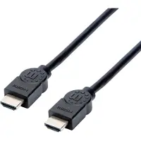 Manhattan 355308 HDMI-kabel HDMI Aansluitkabel HDMI-A-stekker, HDMI-A-stekker 1.50 m Zwart 4K UHD