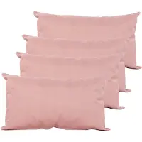 Anna's Collection Sierkussen voor binnen en buiten - 4x - oud roze - 30 x 50 cm - tuinkussen - Sierkussens