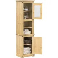 vidaXL Badkamerkast Corona 50x40x185 cm massief grenenhout