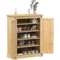 vidaXL Schoenenkast Corona 86x38,5x108 cm massief grenenhout