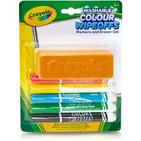 Crayola dry wipeoffs stiften met wisser, 5st.