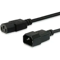 Equip 112100 1.8m C13 stekker C14 stekker Zwart electriciteitssnoer