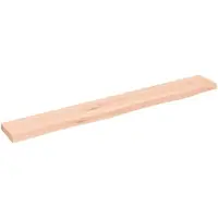 vidaXL Wandschap 80x10x2 cm onbehandeld massief eikenhout