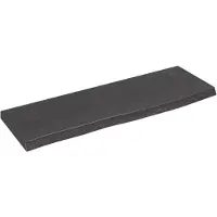 vidaXL Wandschap 60x20x2 cm behandeld massief eikenhout donkerbruin