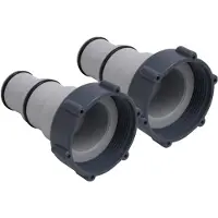 vidaXL Adapter voor zwembadslang, 2 stuks, kunststof