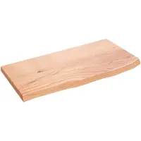 vidaXL Wandschap 60x30x2 cm behandeld massief eikenhout lichtbruin