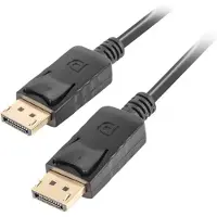 Lanberg DISPLAYPORT M/M-KABEL 19-POLIG V1.2 0,5M 4K ZWART