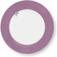 Pip studio Ontbijtbord Lily & Lotus Uni Lilac 21 cm (Set van 6)