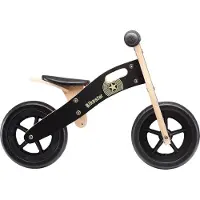 Bikestar houten loopfiets, 10 inch wielen, zwart unisex