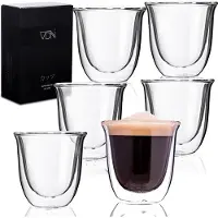 VDN VDNDubbelwandige glazen espresso - 70 ML - Set van 6
