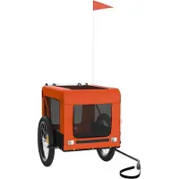 vidaXL Hondenfietstrailer oxford stof en ijzer oranje en zwart