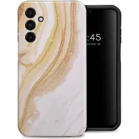 Selencia Vivid Backcover voor de Samsung Galaxy A15 (5G/4G) - Chic Marble Gold