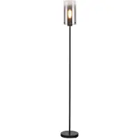 Freelight Vloerlamp Ventotto H 165 cm Ø 15 cm rook glas zwart