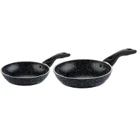 WESTINGHOUSE Koekenpannenset Black Marble - ø 24 en 28 cm - Inductie en alle andere warmtebronnen