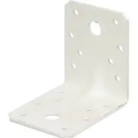 Alberts 846565 hoekanker extra sterk met rib | verzinkt, witte kunststof coating | 70 x 70 x 55 mm | set van 50