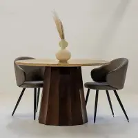 Giga Meubel Eettafel Lucio Bruin Travertin 150cm