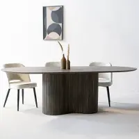 Giga Meubel Eettafel Ava Ovaal Bruin 240cm