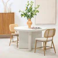 Giga Meubel Eettafel Miso Rond Wit 120cm