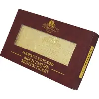 Fanattik Back to the Future: Biff Tannen Museum Entrance 24k Gold Plated Ticket Replica