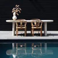 Giga Meubel Tuintafel Maya Deens Ovaal Beige 300cm