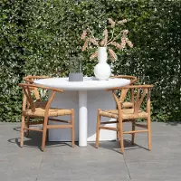 Giga Meubel Tuintafel Miso Rond Wit Ø120cm