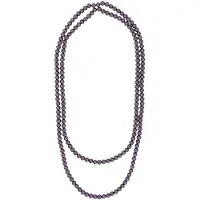 Behave - Glas Parel Ketting - Paars - 150 cm