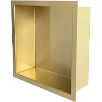Wiesbaden Saniclass Hide luxe Inbouwnis - 30x30x7cm - met flens - goud geborsteld