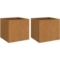 vidaXL Plantenbakken 2 st 49x47x46 cm cortenstaal