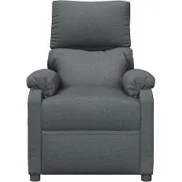 vidaXL Massagestoel stof donkergrijs