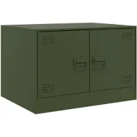 vidaXL Salontafel 67x50x44 cm staal olijfgroen