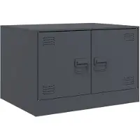 vidaXL Salontafel 67x50x44 cm staal antracietkleurig