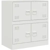 vidaXL Dressoir 67x39x73 cm staal wit